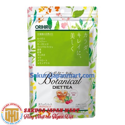 Trà thảo dược hỗ trợ giảm cân Orihiro Botanical Diet Tea 20 túi